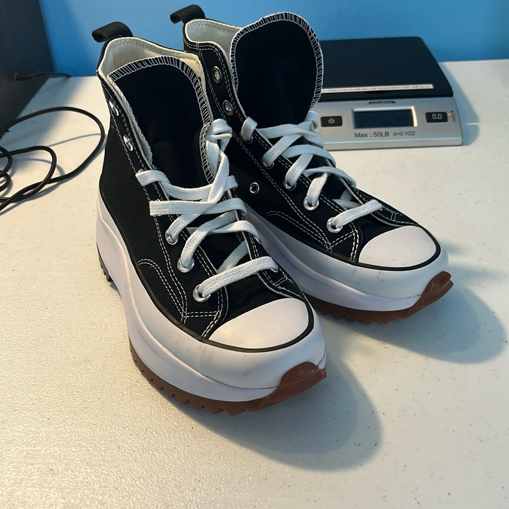 Converse Run Star Hike High BlackGum Unisex Mens size 6 Womens 7.5
